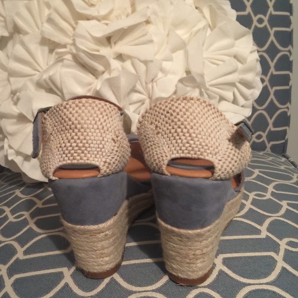 Blue Summer Wedge Sandals - Picture 3 of 5